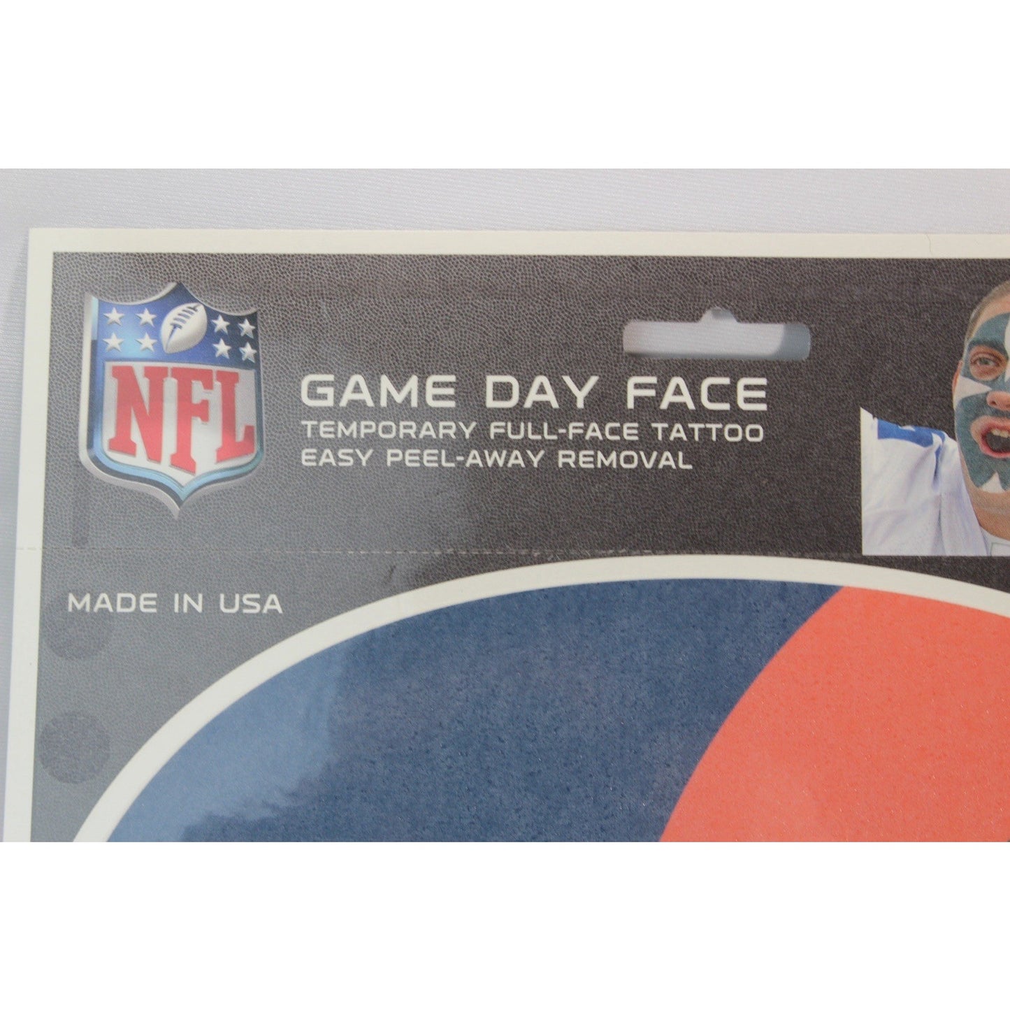 Denver Broncos Game Day Face Temporary Tattoo NFL Football Fan Peel Off Tattoos
