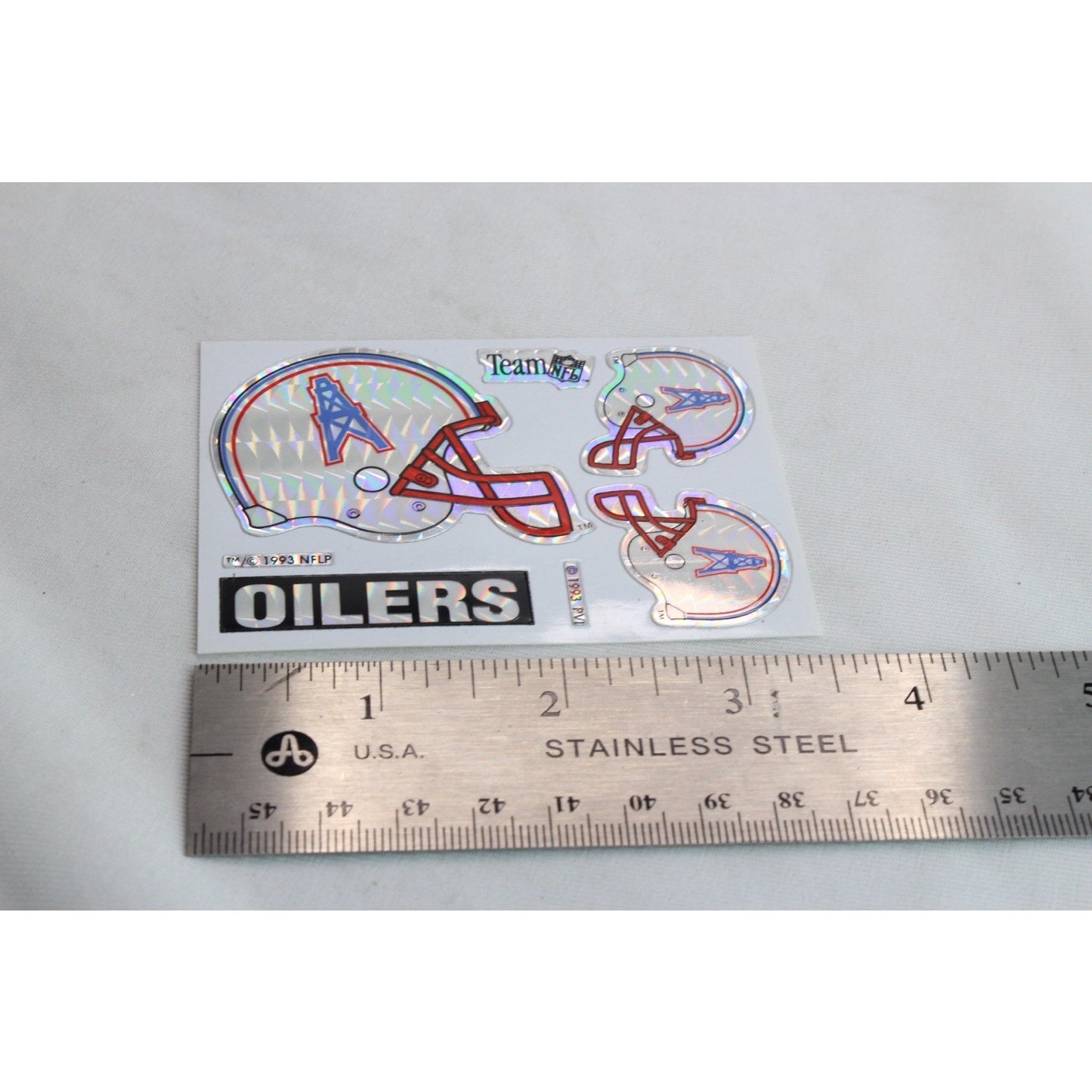 1993 Houston Oilers Helmet Sticker Vintage NFL Vending Machine Prism New