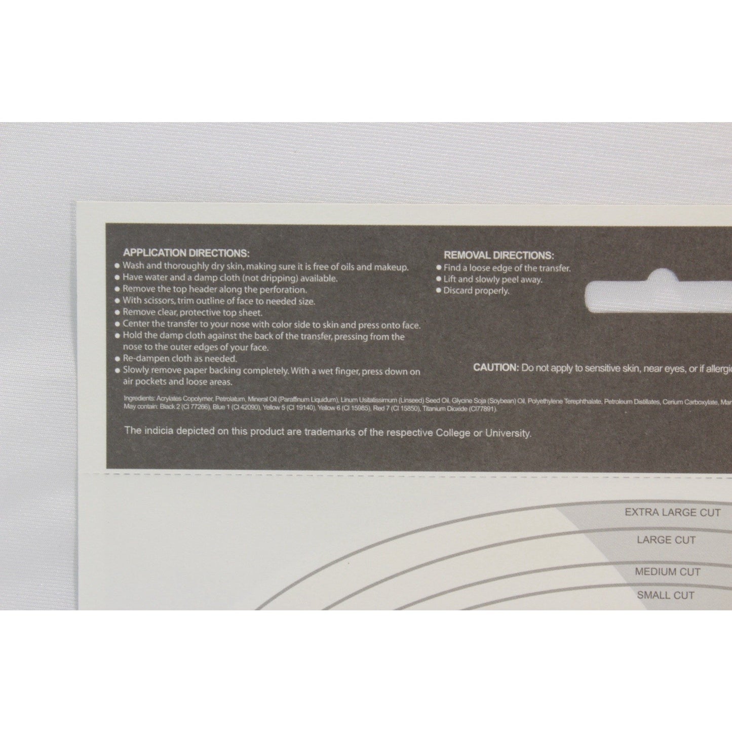 Kentucky UK Wildcats Game Day Face Temporary Tattoo NFL Football College Tattoos