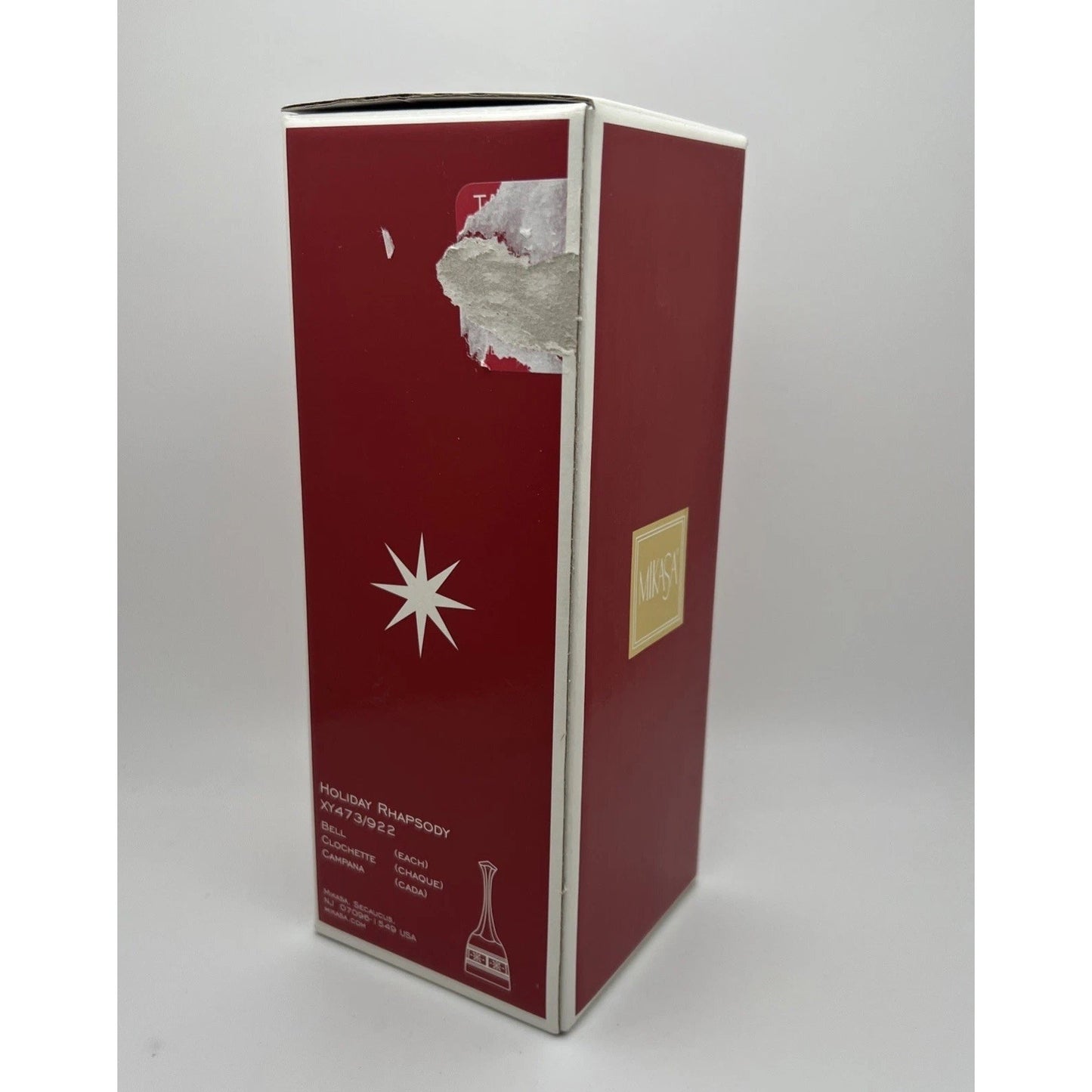 Mikasa Crystal Holiday Rhapsody Bell Slovenia Christmas Lead Hand Ring Rare Find