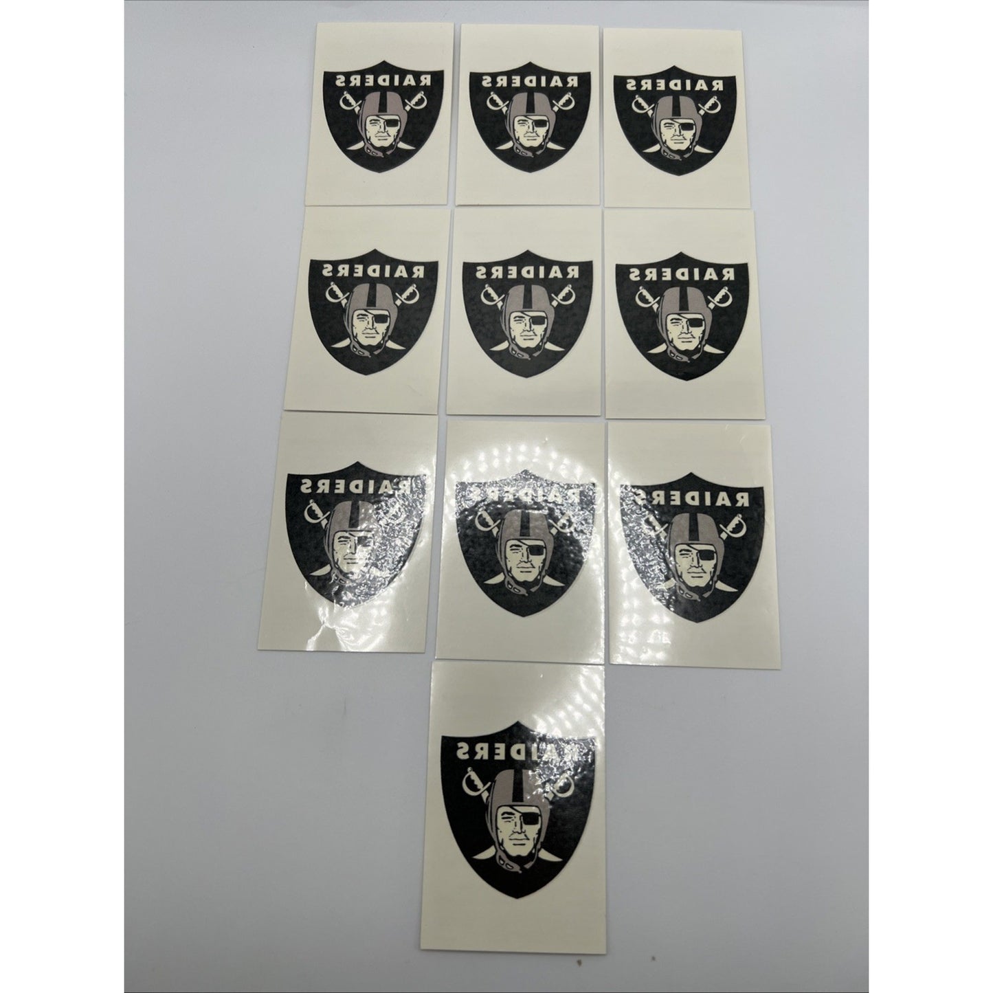 NFL Oakland Las Vegas Raiders Temporary Tattoo Pack Of 10 Face Tattoos Football