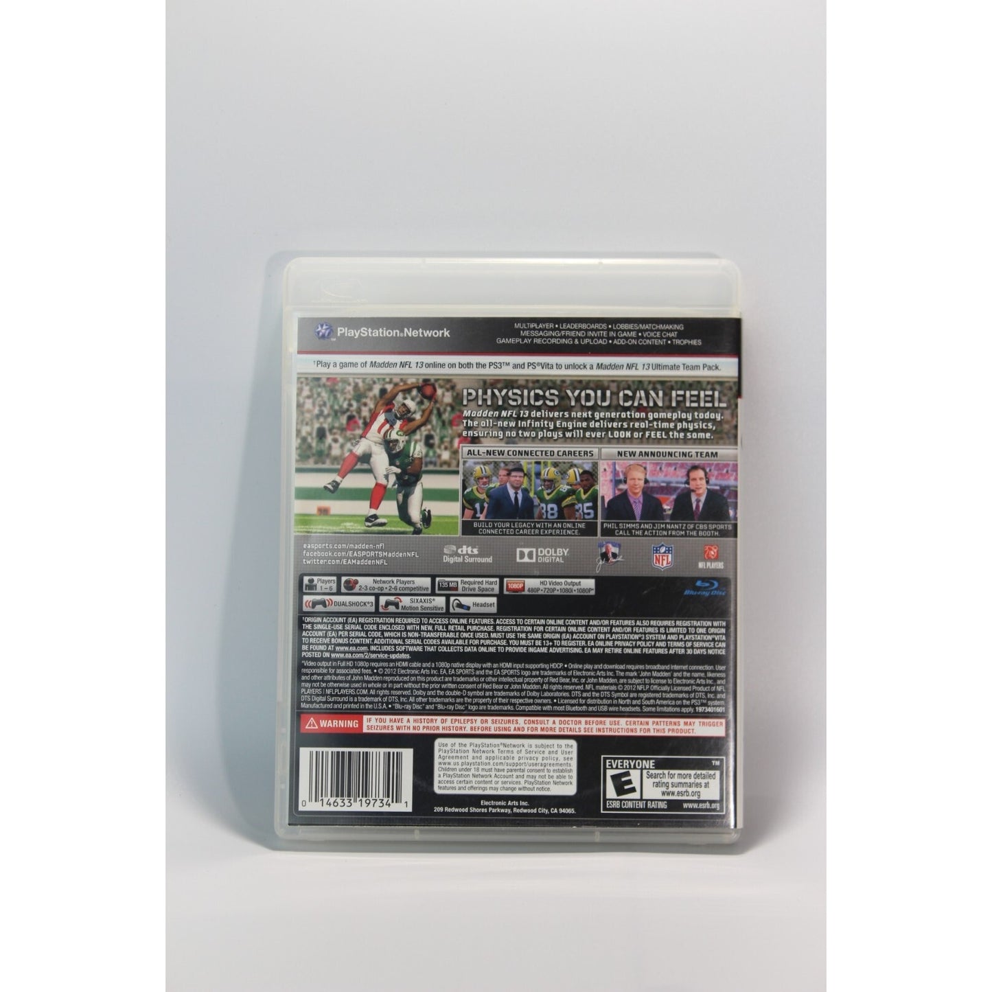 Madden NFL 13 PlayStation 3 Complete Tested Video Game Used Football Sports game