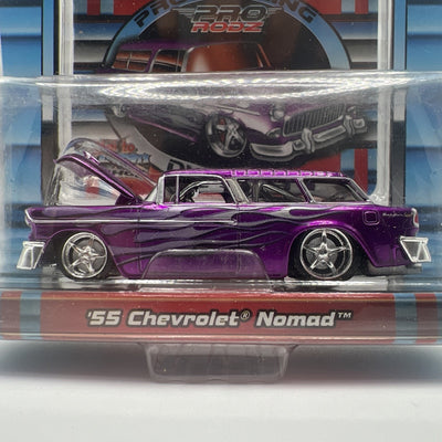 Maisto PRO RODZ 1:64 Diecast Car 1955 Chevy Nomad 2005 15478 Purple Flames