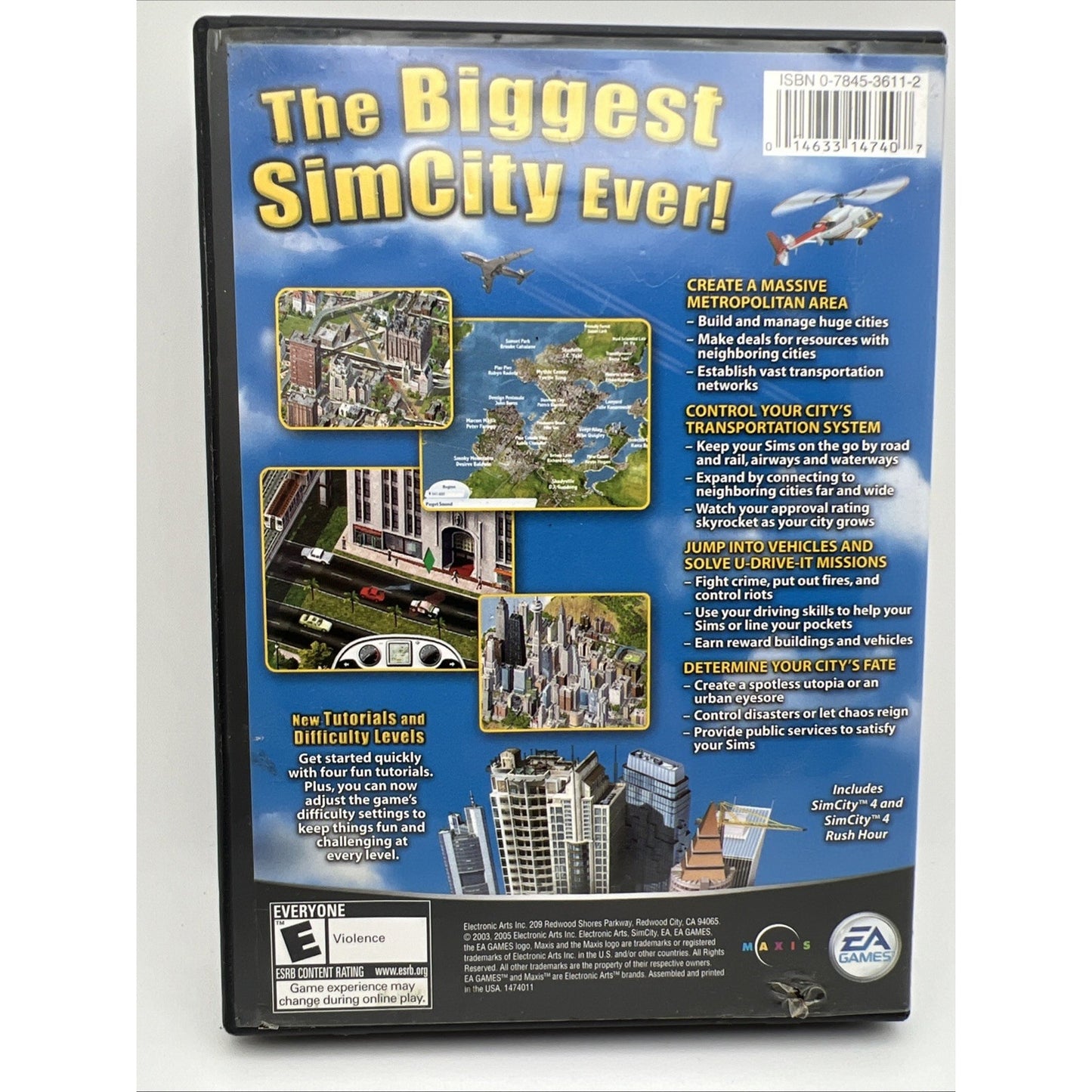 SimCity 4 Deluxe Edition (PC-CD, 2003) Big Box With Manuals And Case All Inserts