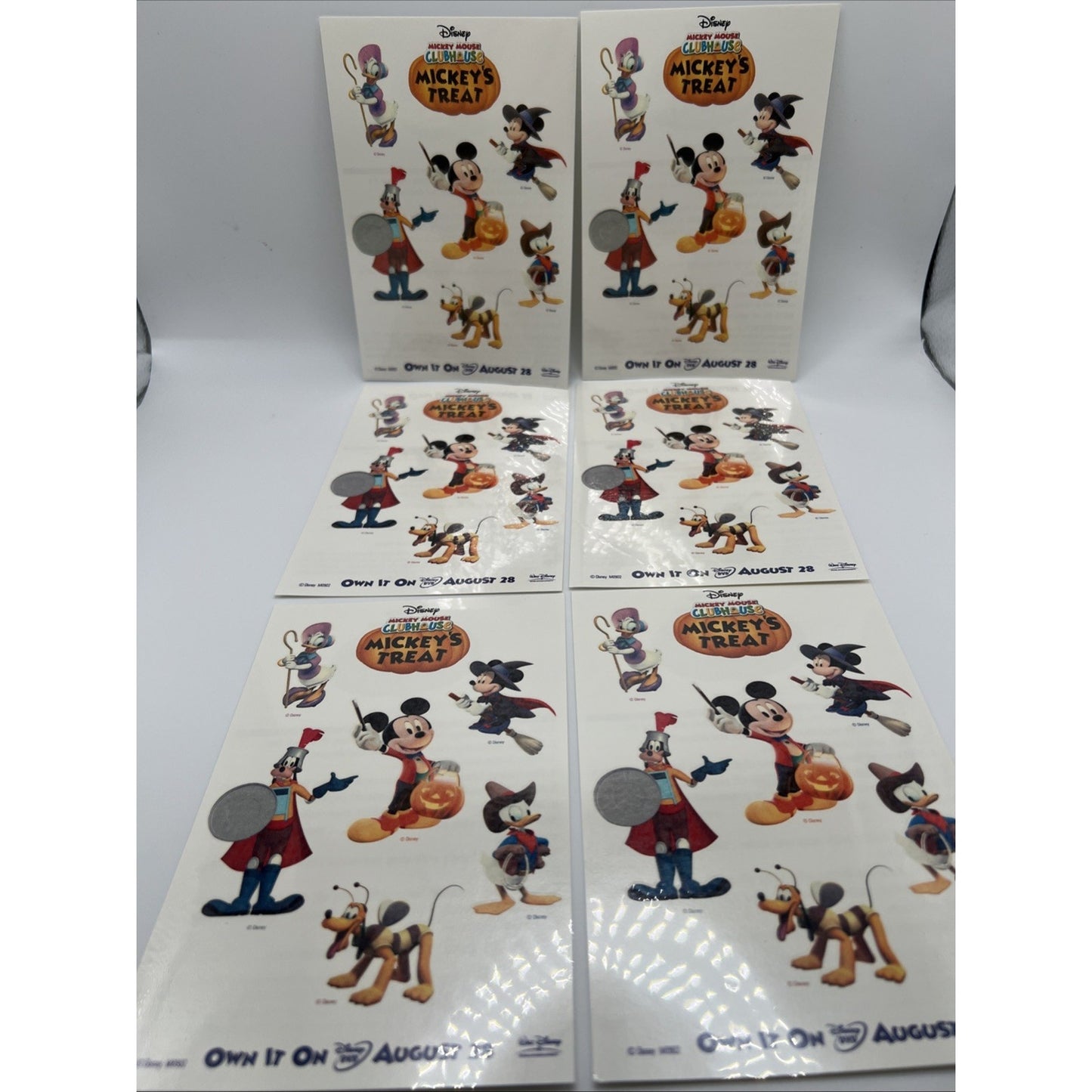 Disney Mickey Mouse Club House Treat Halloween DVD Temporary Tattoos Rare 6 Ct