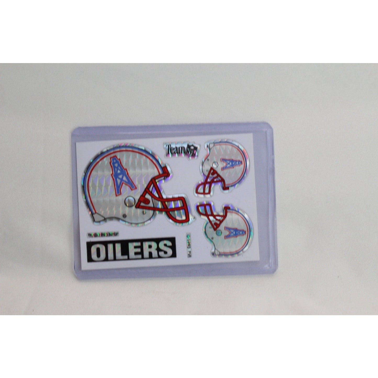 1993 Houston Oilers Helmet Sticker Vintage NFL Vending Machine Prism New