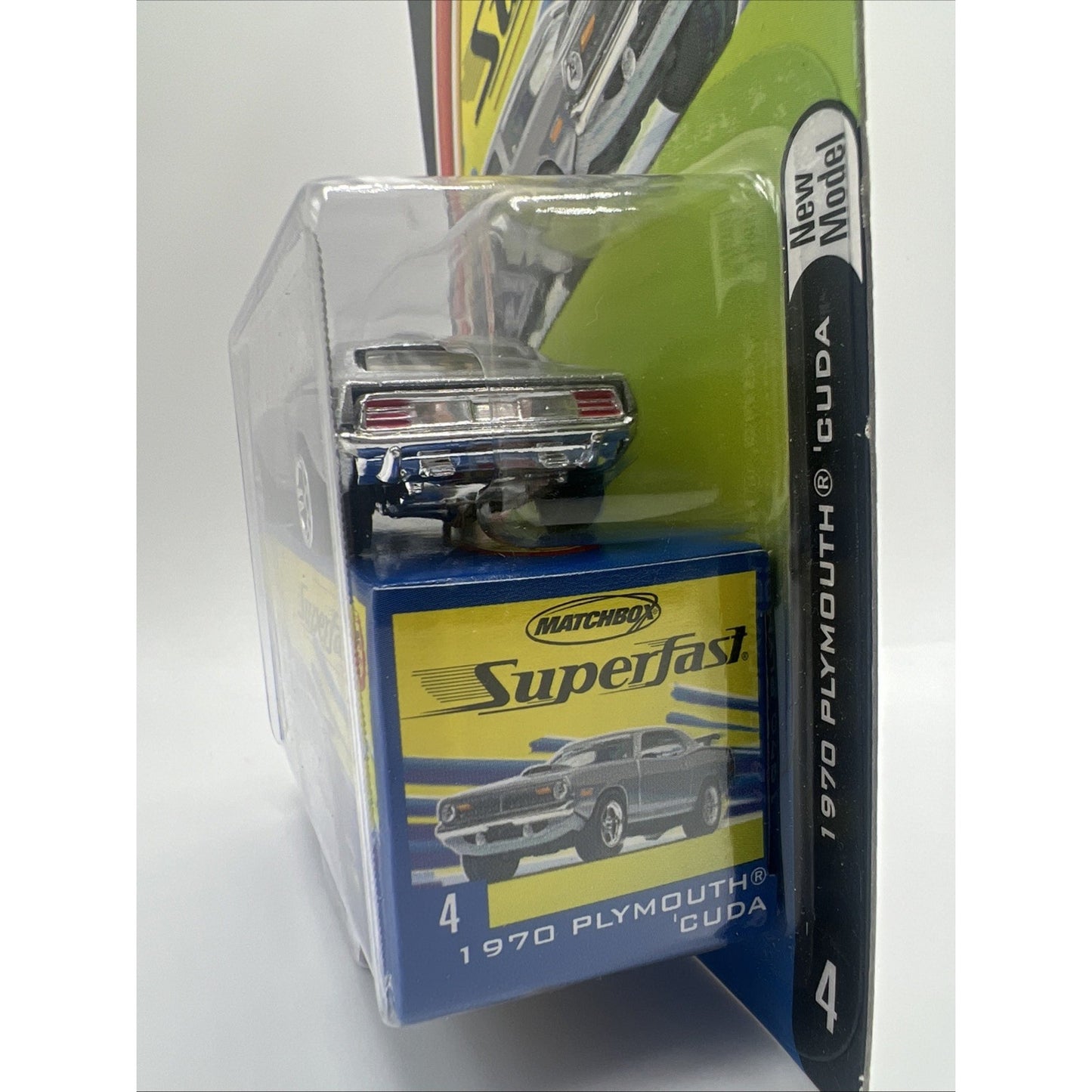 Matchbox Superfast 1970 Plymouth Cuda #4 A06 Silver Gray Muscle Car 35 Years