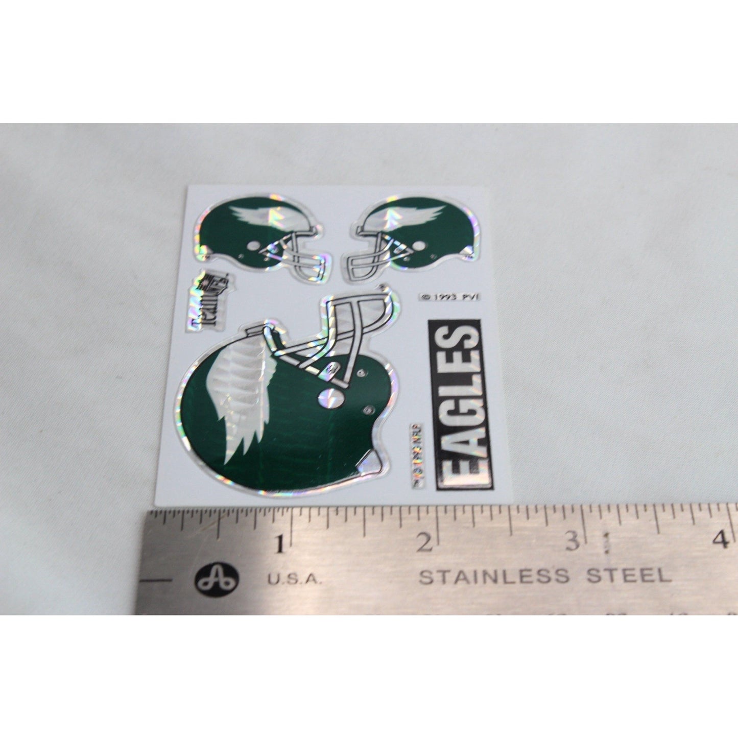 Philadelphia Eagles NFL Team 1993 Vending Machine Prism Sticker Vintage