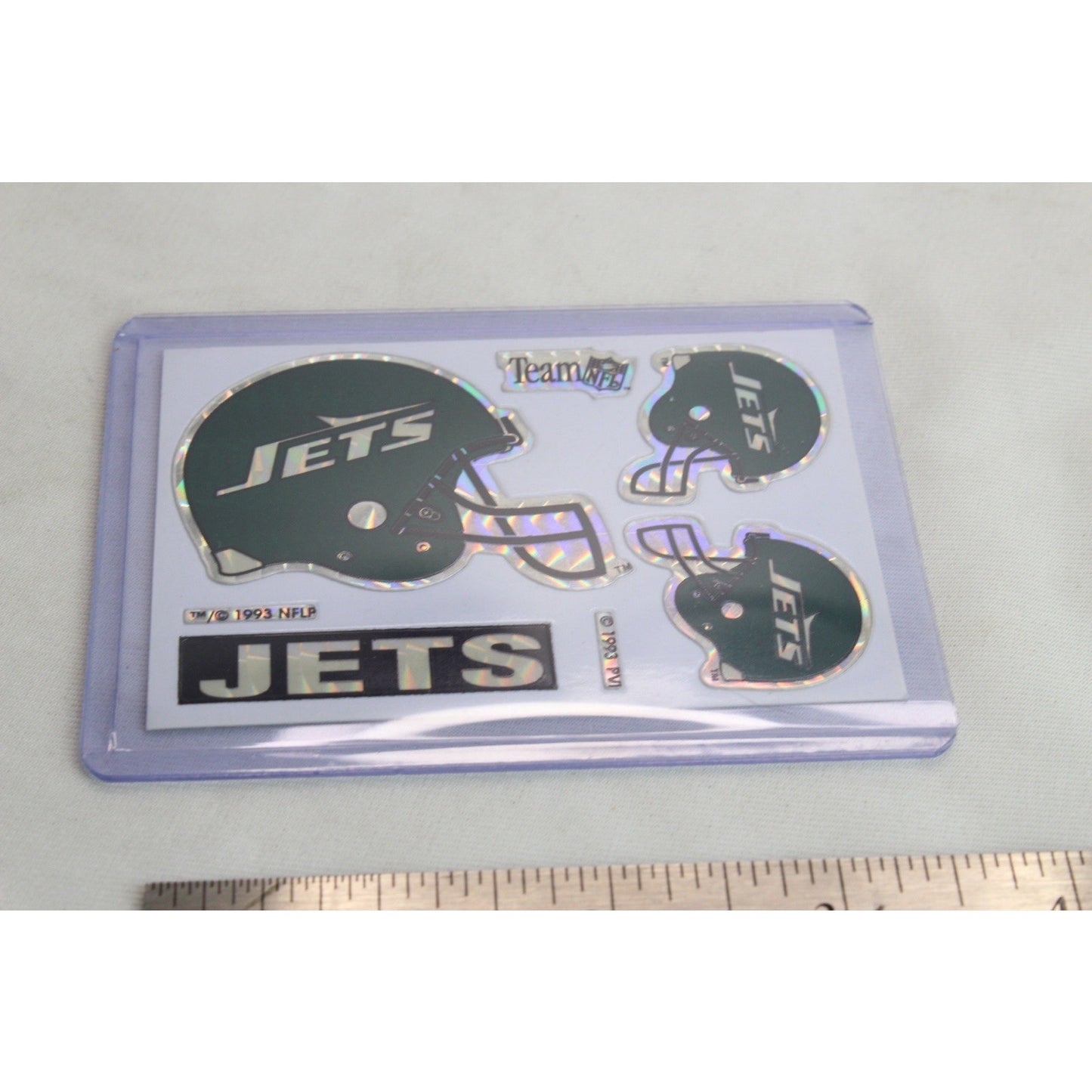 1993 New York Jets Helmet Sticker Vintage Prism Vending Machine Football