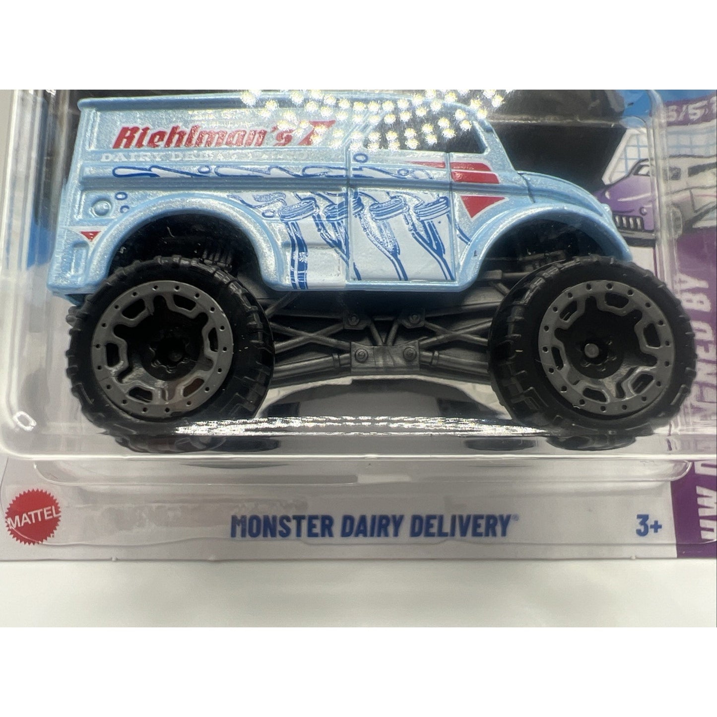 Hot Wheels Monster Dairy Delivery Blue #133 Mainline 2025 Die Cast Truck Van