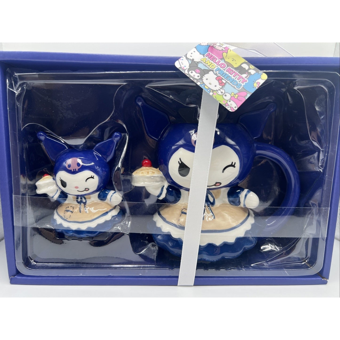 Hello Kitty And Friends Kuromi Mug Figurine Set By Sanrio Blue Sky Ceramic Rare