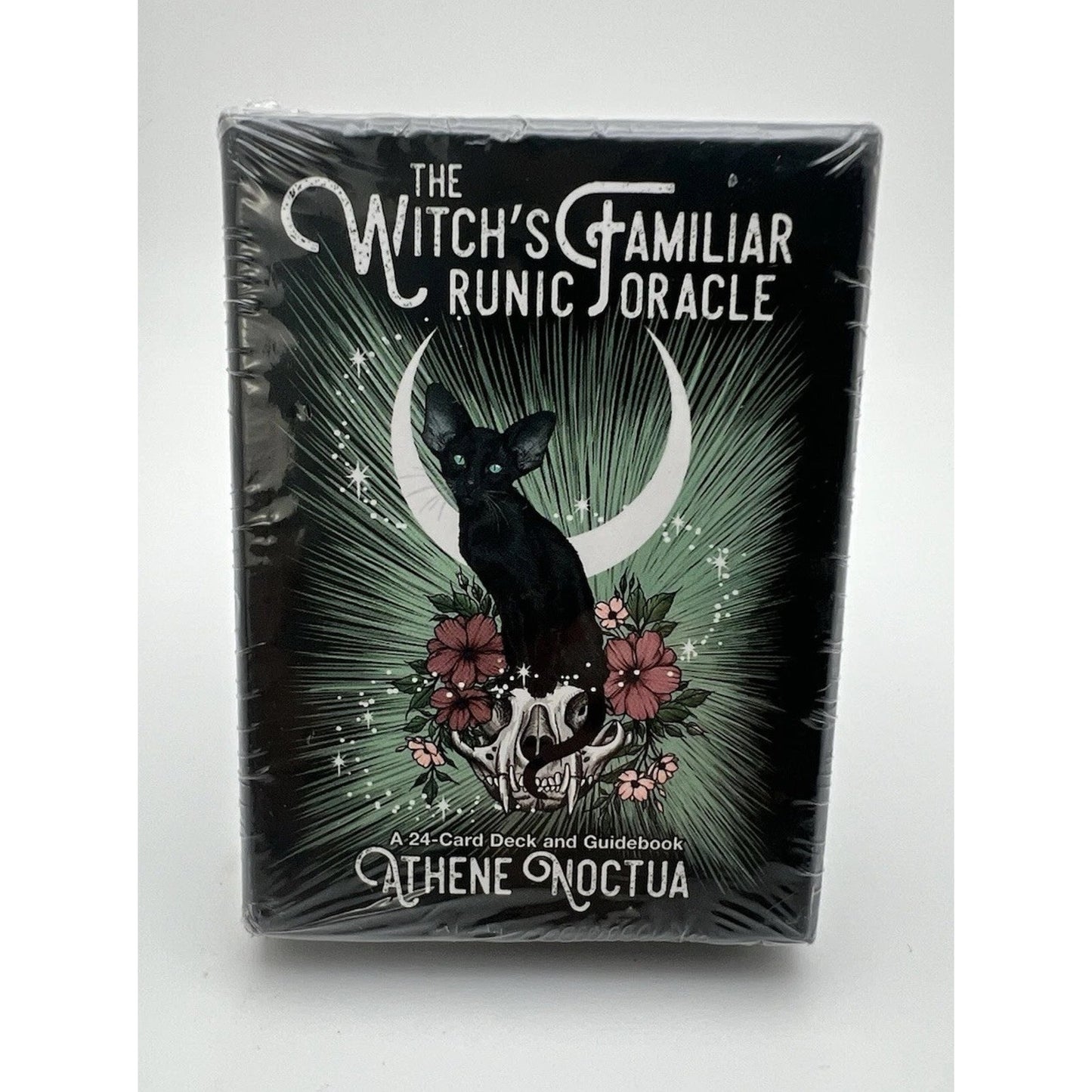 Witch’s Familiar Runic Oracle 24 card Deck and Guide Cards by Noctua Athene New