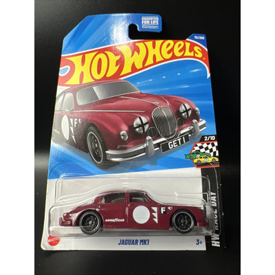 2025 Hot Wheels JAGUAR MK1 Maroon HW Race Day Series Case C New Release Red