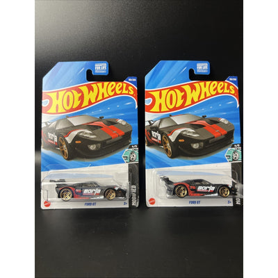 Lot Of 2 Hot Wheels Ford GT Black Borla HW Modified 4/5 2 Pack Supercar