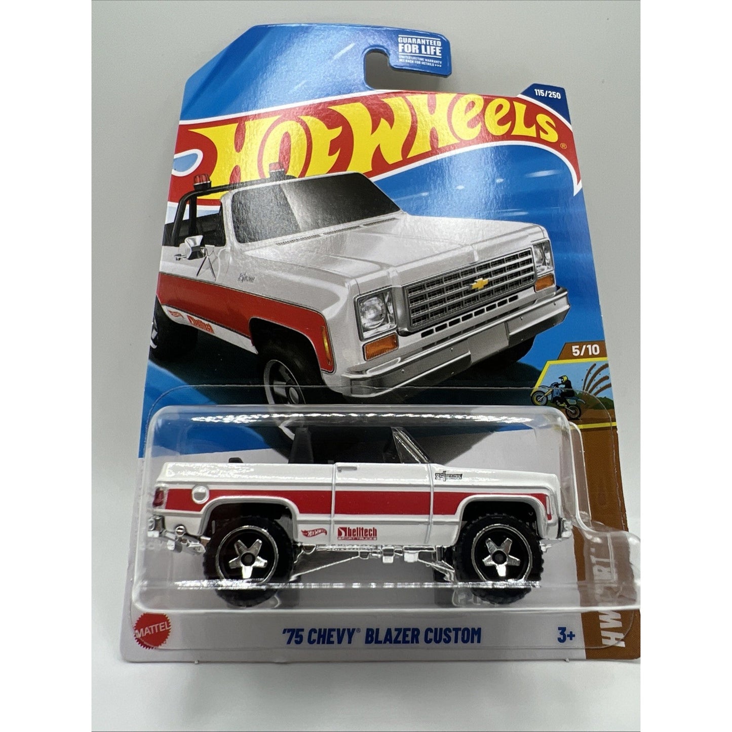 Hot Wheels 2025 Mainline 75 Chevy Blazer Custom #115 M Case 1975 White Truck