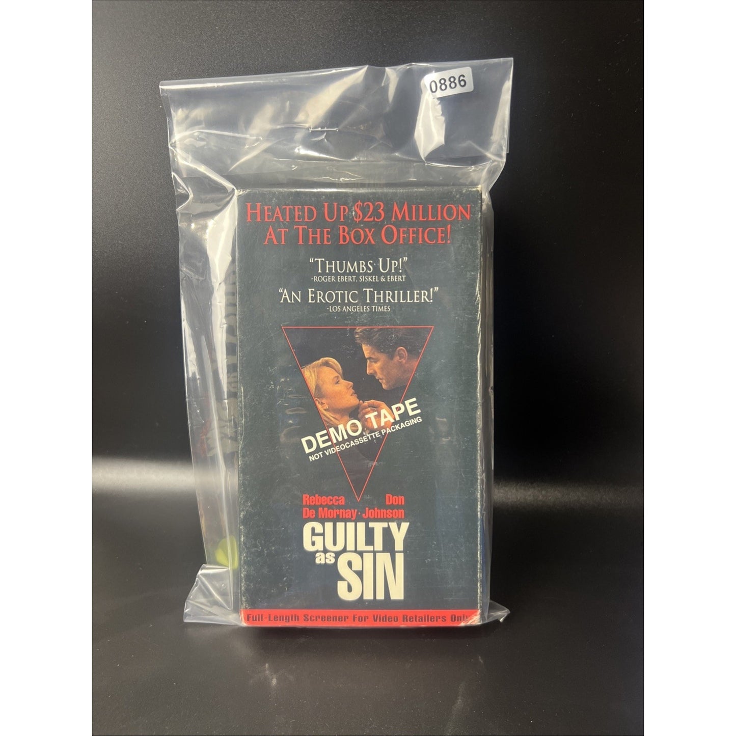 Guilty As Sin Vhs Demo Tape Full Length Screener Movie Film Rebecca De Mornay