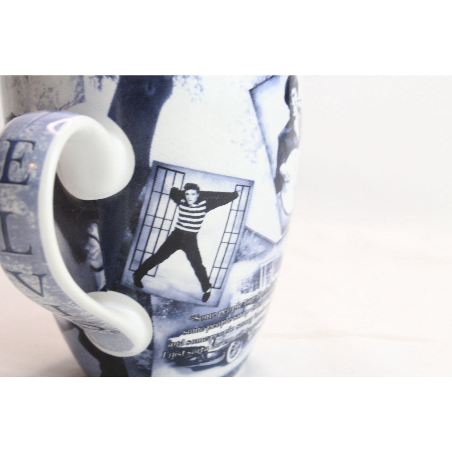 Elvis Presley Mug Cup Coffee Tea Graceland Black & White Photos Movies Rare Find