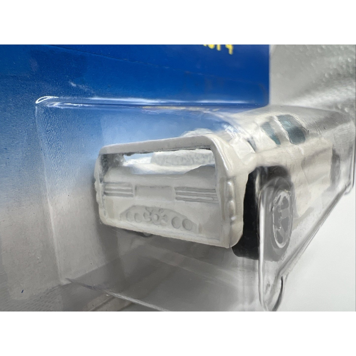 1991 Hot Wheels Blue White Card #454 ZENDER FACT 4 Chrome 5 Spoke Wheels