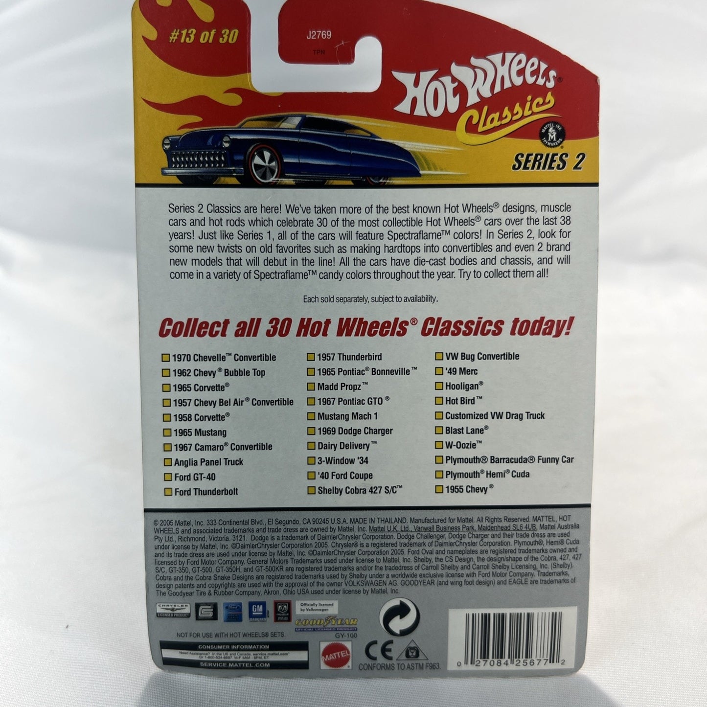 Hot Wheels Classics Series #2 MADD PROPZ silver and blue #13 of 30 H6965