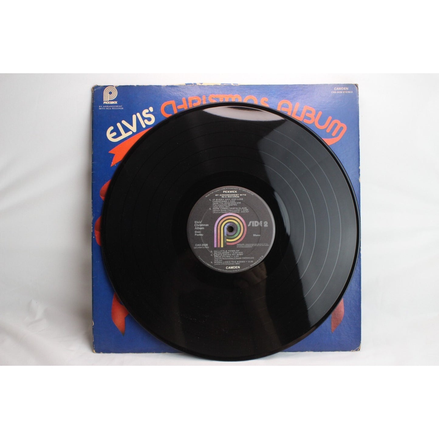 Elvis Presley Elvis Christmas Album Vinyl Record Tested Used