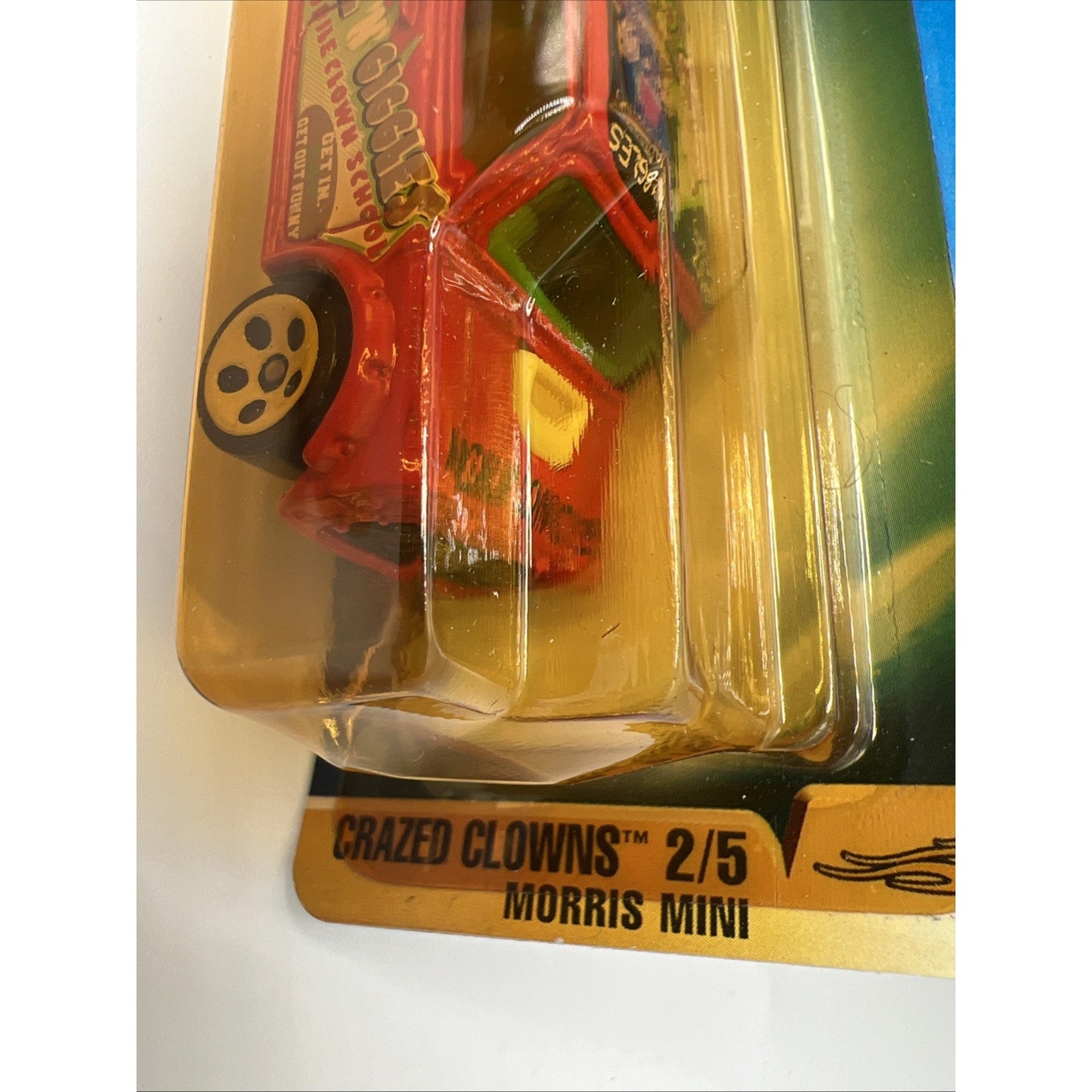 2003 Hot Wheels #96 Crazed Clowns 2/5 Morris Mini Red Cooper Spoke Wheels
