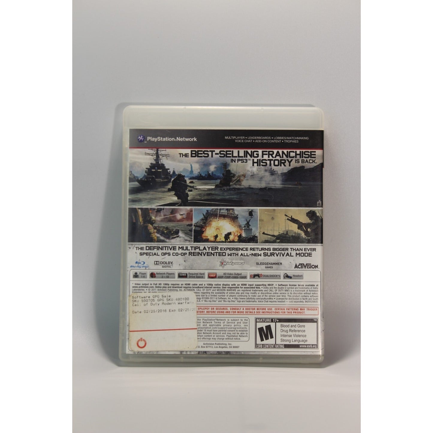 Call of Duty Modern Warfare 3 PlayStation 3 COD MW3 Tested Video Game Used