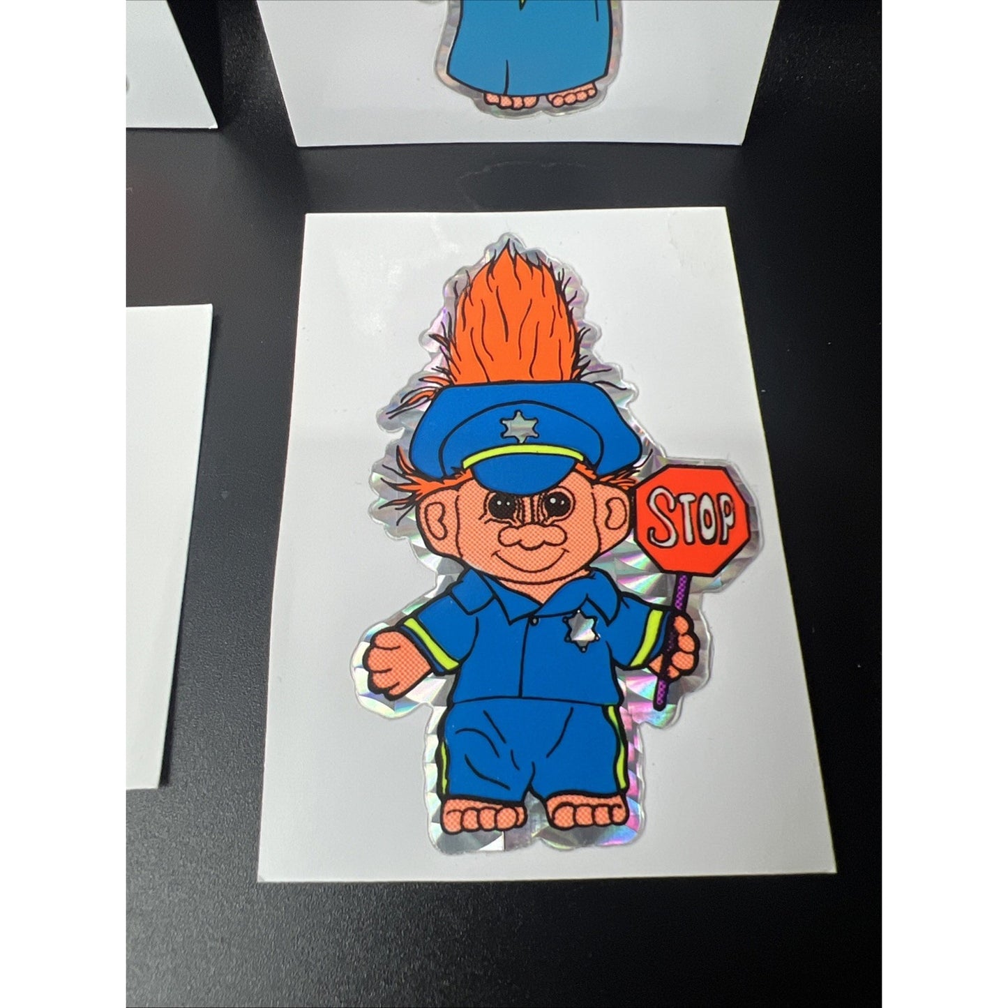 4 Vintage 1990s Prism Trolls Stickers Decal Russ Troll Collectible New