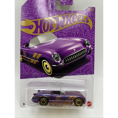 Hot Wheels '55 Corvette Purple #4 4/6 2025 Pearl Chrome 57th Anniversary Gold