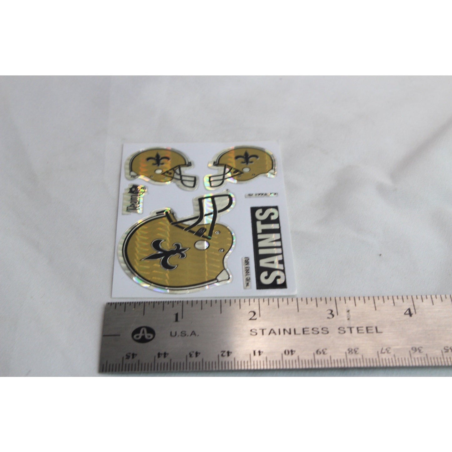 1993 New Orleans Saints Holographic Prism Vending Machine Team NFL Stickers