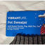 Vibrant Life Dog Pet Clothes Plaid Red Black Winter Apparel Sweater Size Small