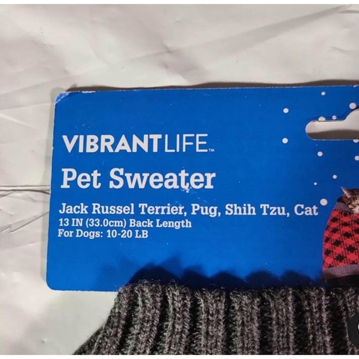Vibrant Life Dog Pet Clothes Plaid Red Black Winter Apparel Sweater Size Small