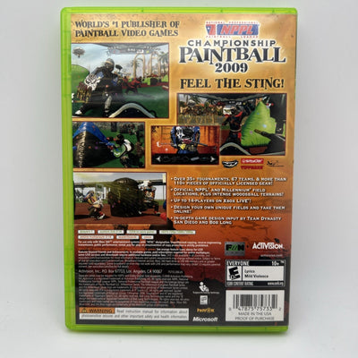 NPPL Championship Paintball 2009 Microsoft Xbox 360 2008 With Case And Manual
