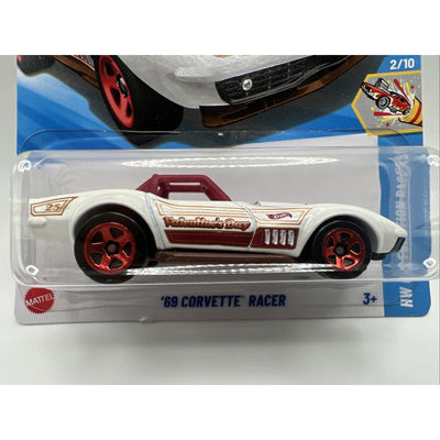 '69 Corvette Racer #51 Valentine's Day 2025 Hot Wheels 1969 Die Cast Race Car