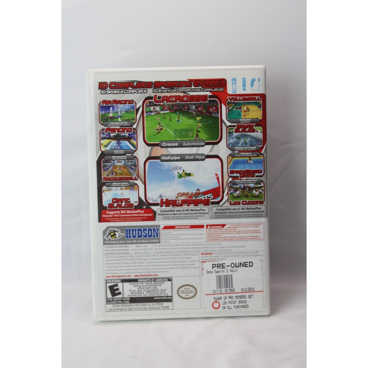 Deca Sports 3 Nintendo Wii Tested Video Game Used