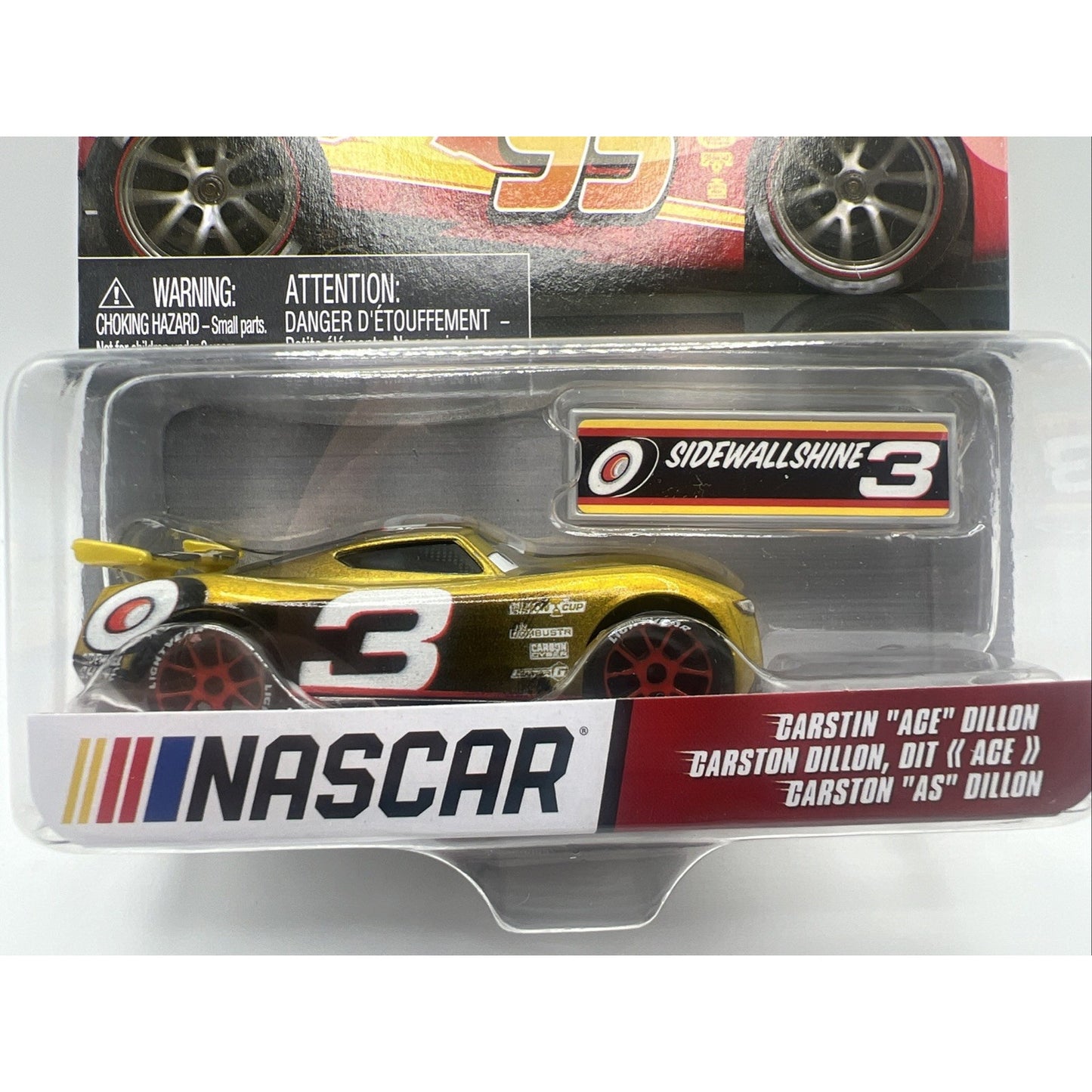 Carstin Ace Dillon Disney Pixar Cars 1/55 Sidewallshine #3 Diecast ‘24 Nascar