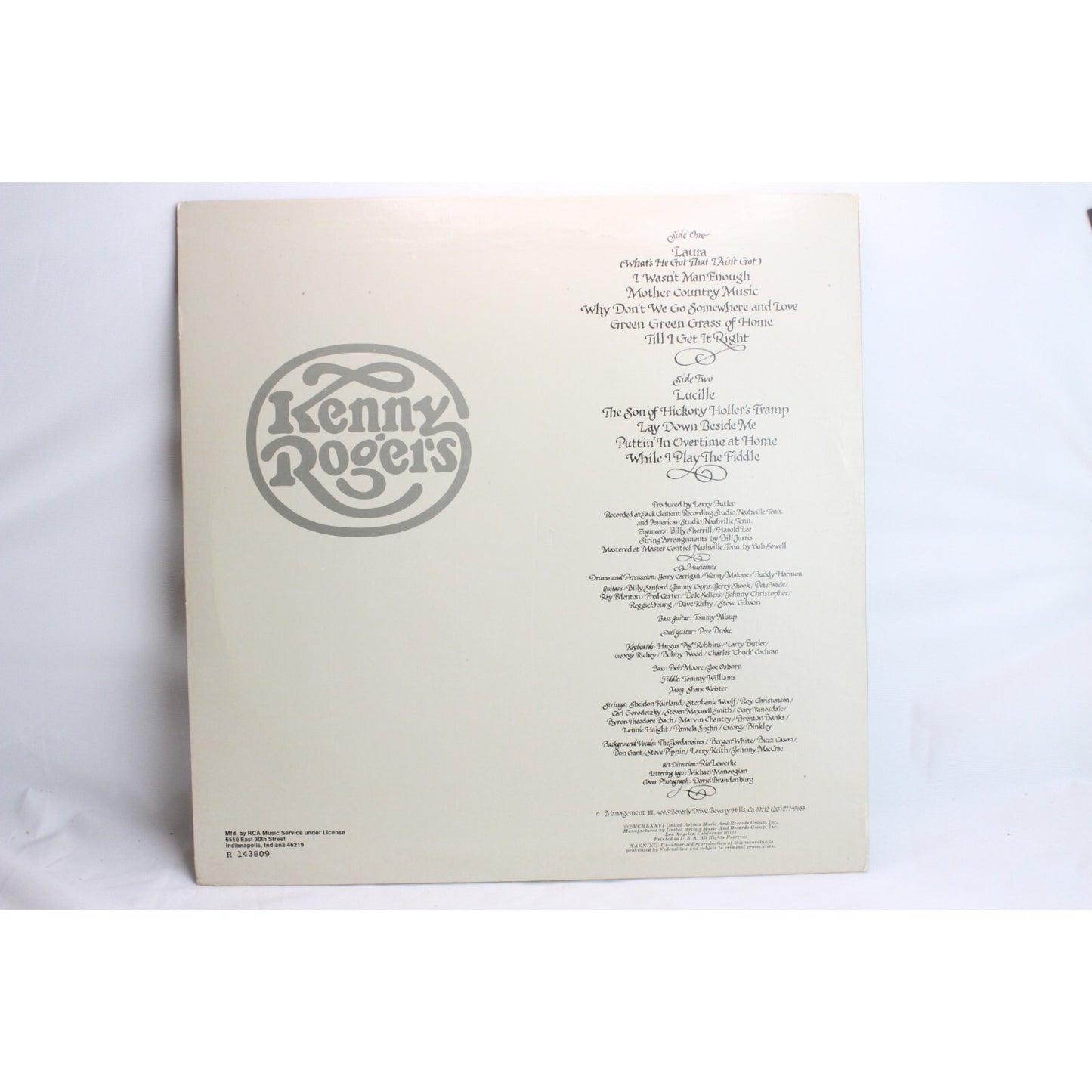 Kenny Rogers Vinyl Record Tested Used