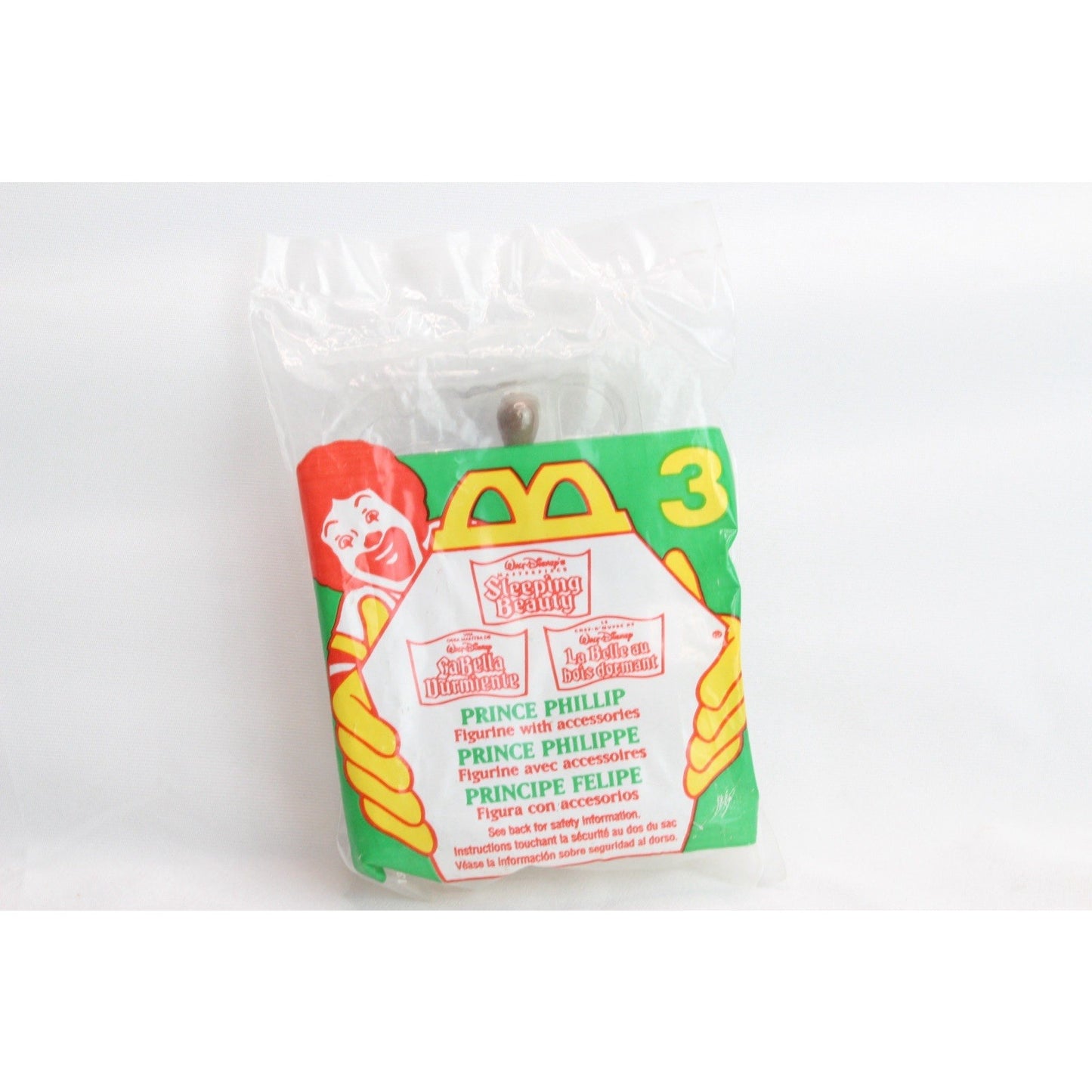 1996 McDonalds Happy Meal Toy Prince Phillip 3 Sleeping Beauty Disney Sealed