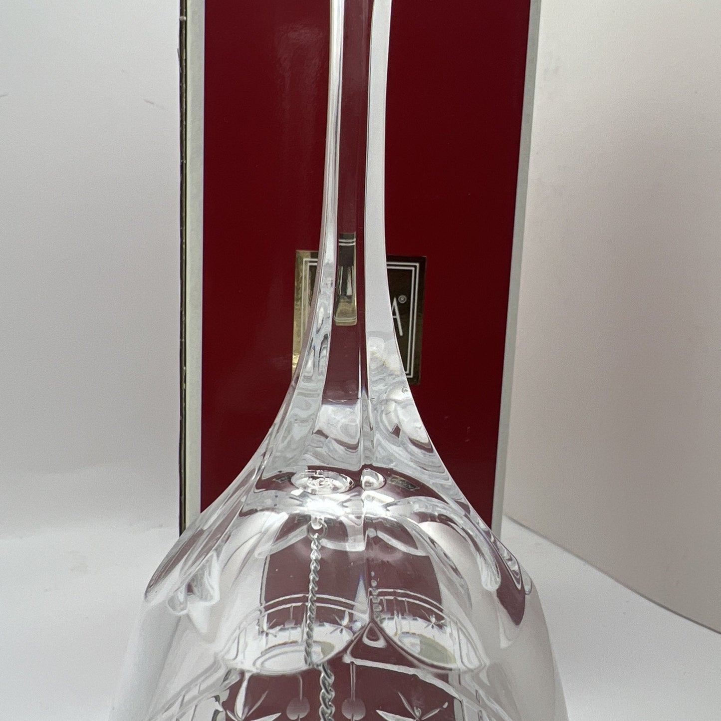 Mikasa Crystal Holiday Rhapsody Bell Slovenia Christmas Lead Hand Ring Rare Find