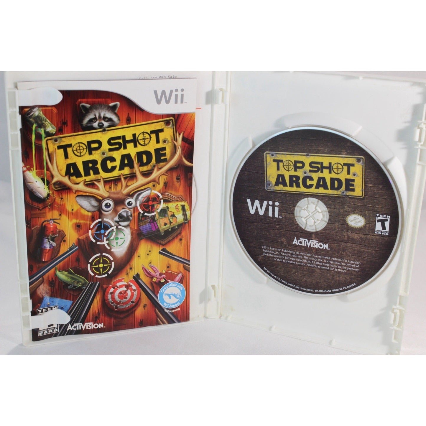 Top Shot Arcade Nintendo Wii Activision Video Game Tested