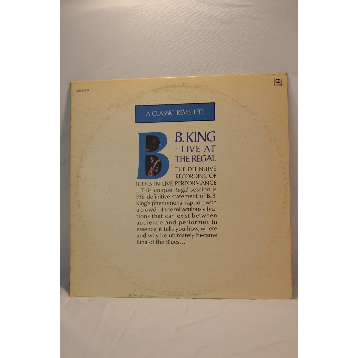 B.B. King Live at the Regal Record Audio Tested Video Music Album Used