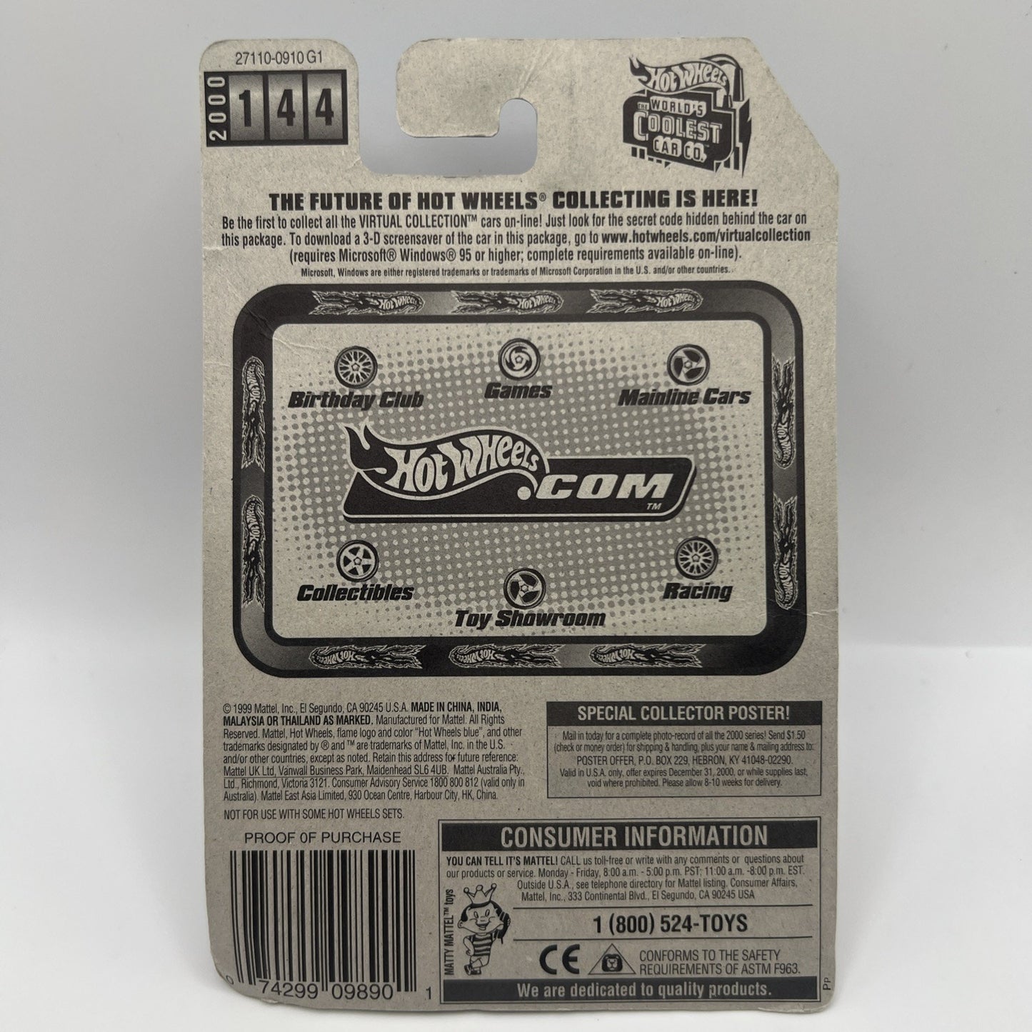 New Mattel Hot Wheels 1/64 Virtual Collection Ice Cream Truck Item 27110 144