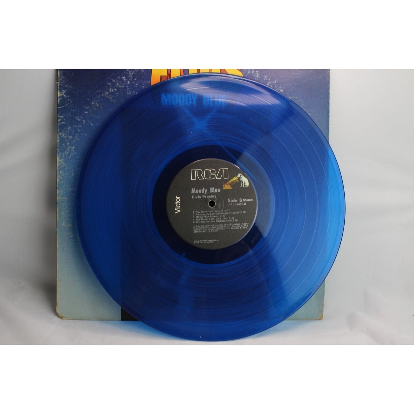 Elvis Presley Moody Blue Vinyl Record Tested Used