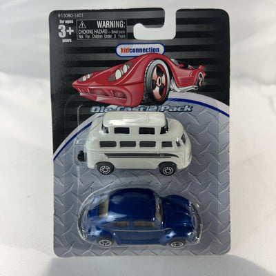 Kid Connection Die-Cast 2 Pack #55 Volkswagen Camper & VW Beetle 1300 Maisto New