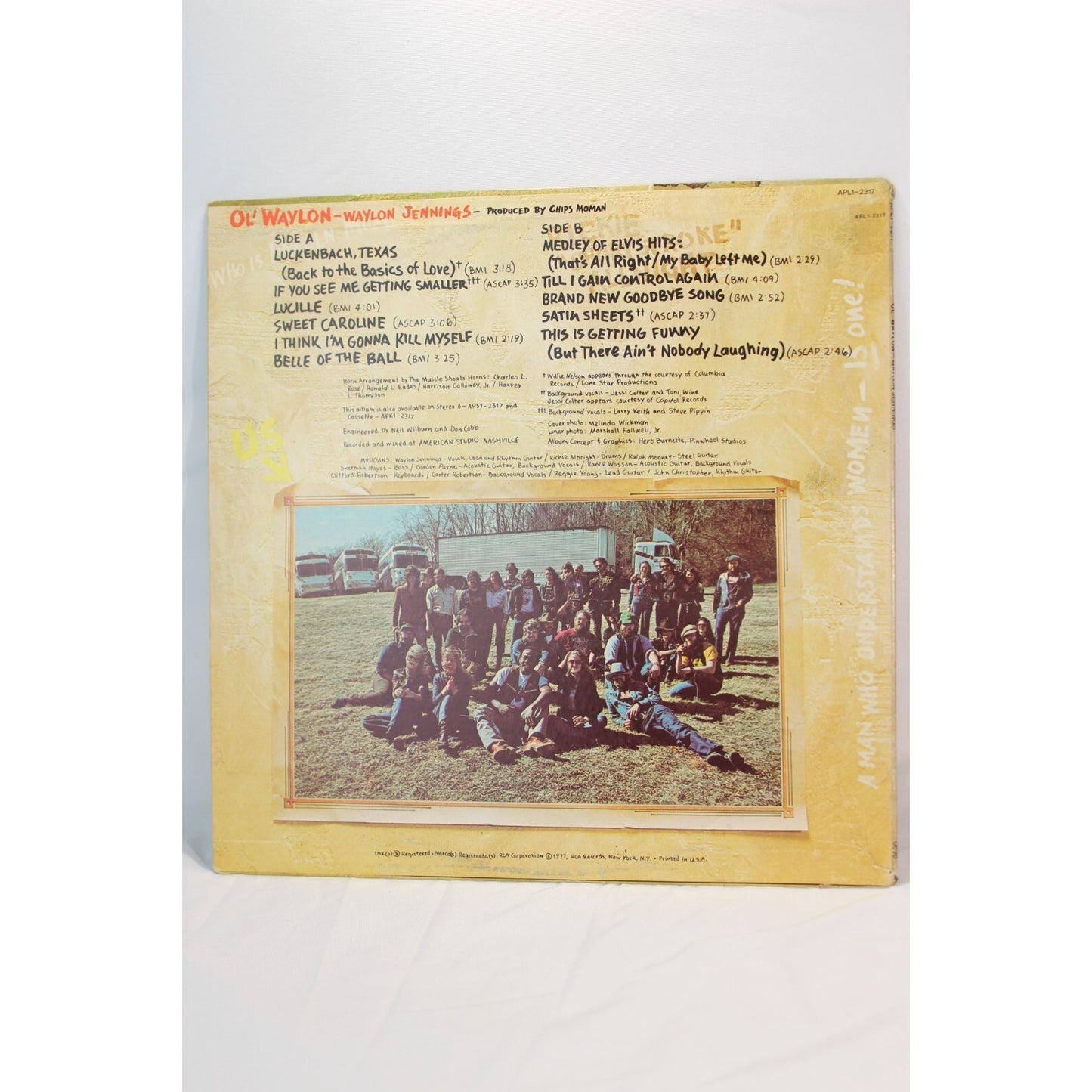 Ol' Waylon Waylon Jennings Record Audio Tested Video Music Album Used