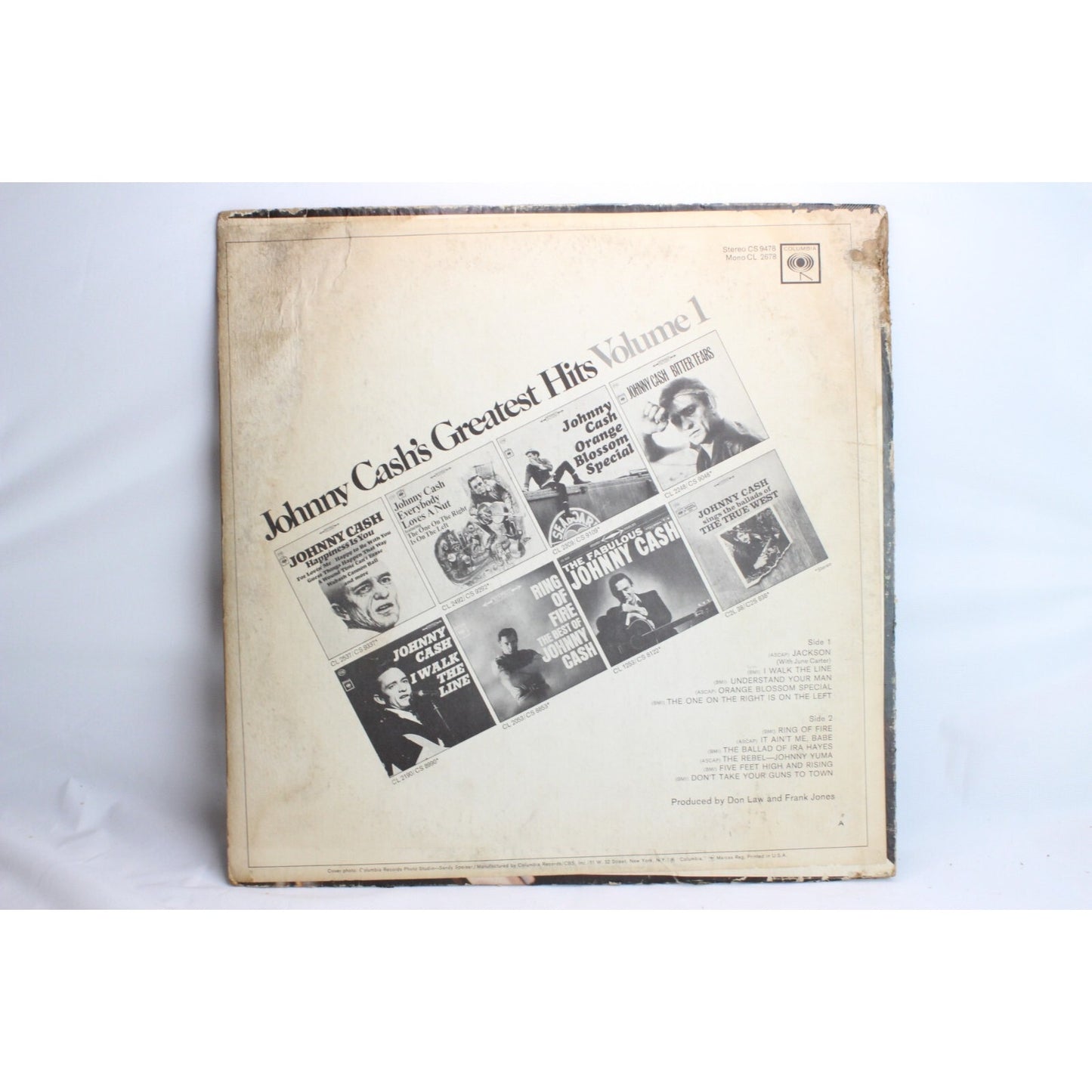 Johnny Cash Greatest Hits Volume 1 Vinyl Record Tested Used