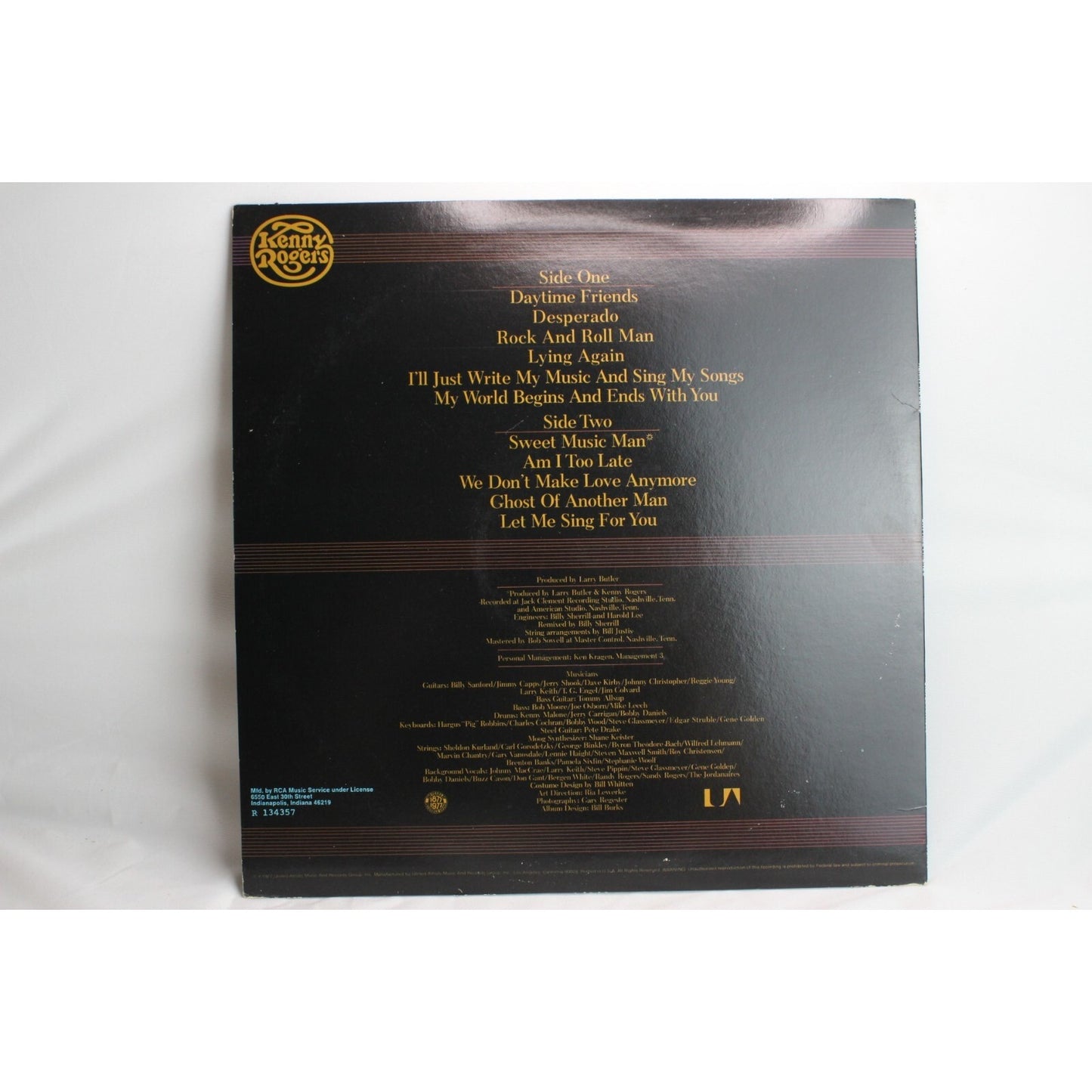 Kenny Rogers Daytime Friends Vinyl Record Tested Used