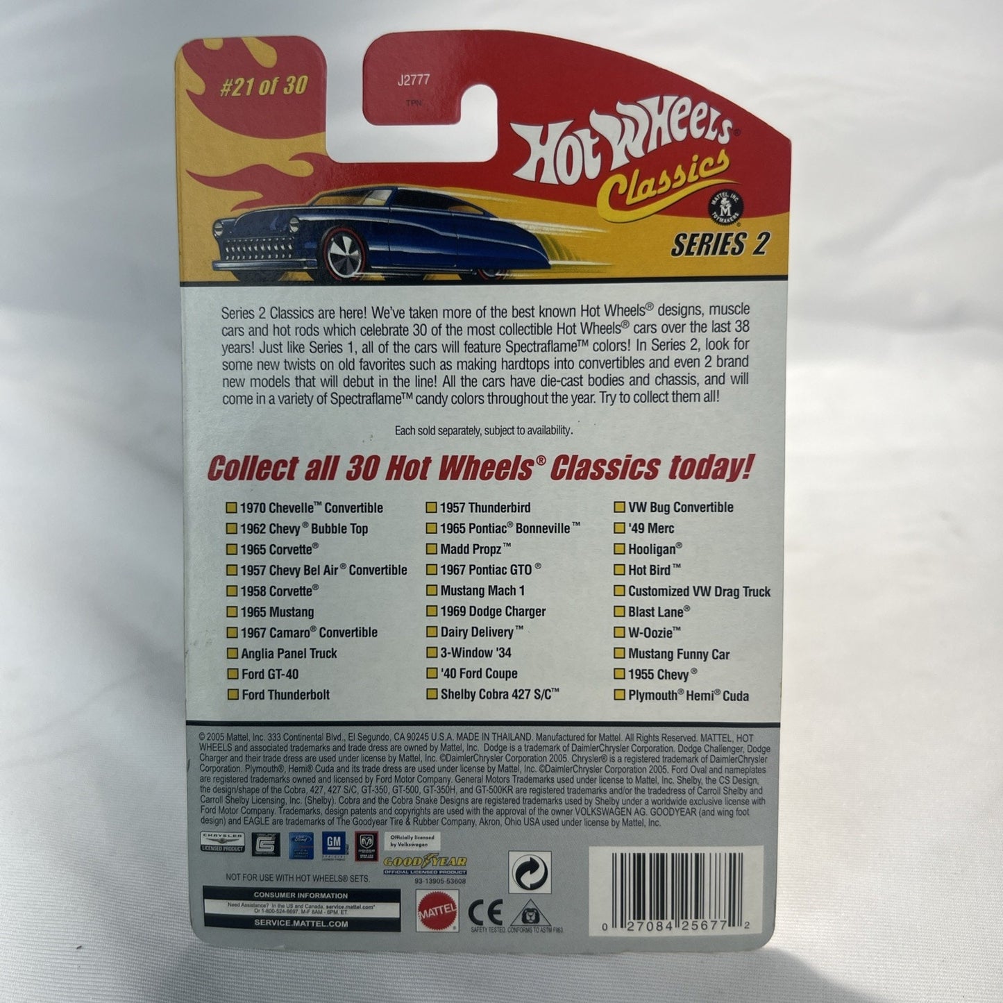 Hot Wheels Classics Series 2 VW Volkswagen Bug Convertible 21/30 Rare Red