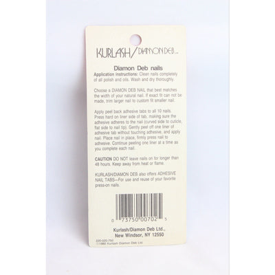 Diamon Deb Kurlash Halloween Press On Nails Vintage 1980s Orange Black Skulls