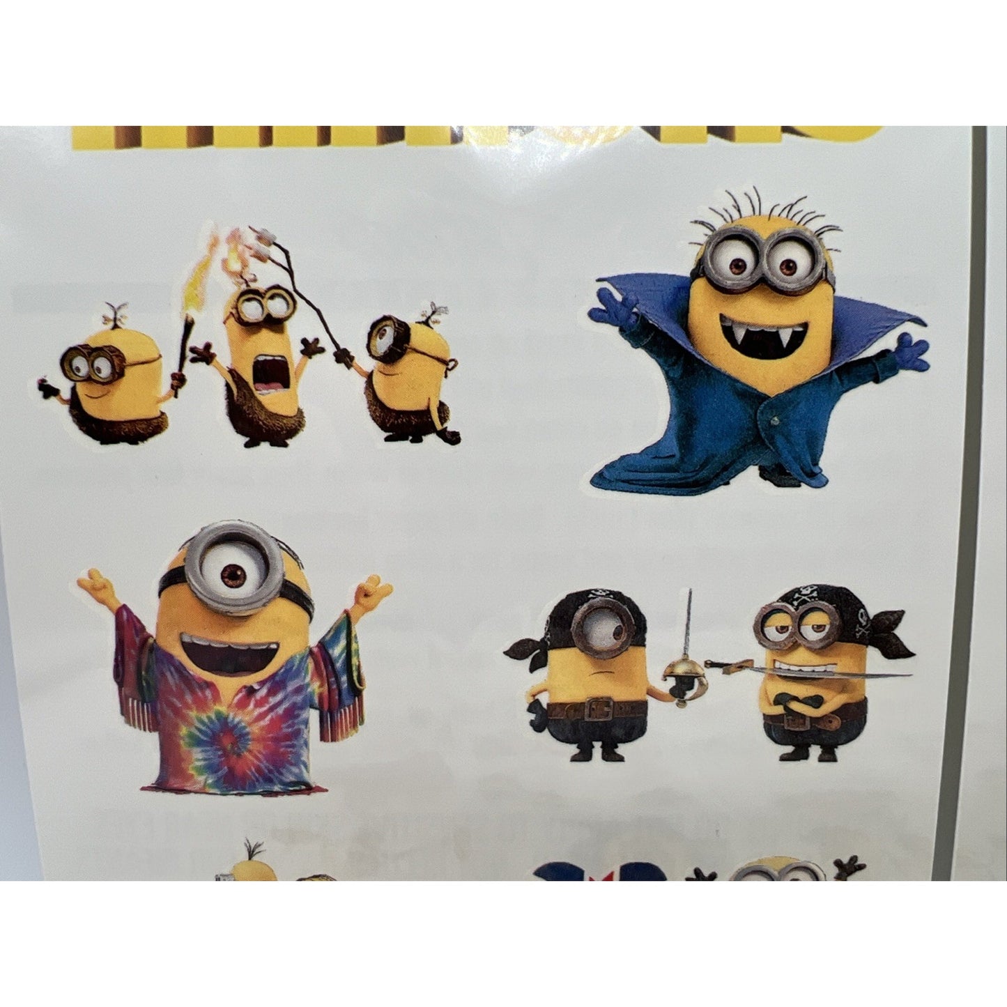 Illumination Minions United Kingdom Temporary Tattoo 6 Sheets Of Tattoos Gru