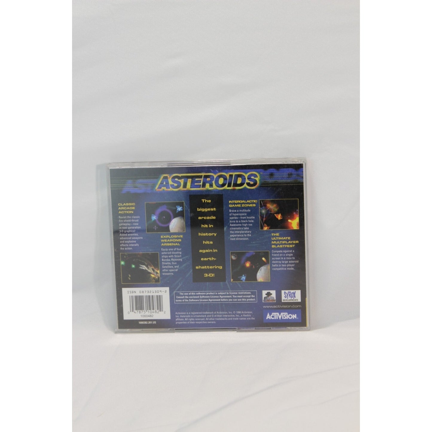 Asteroids PC CD-ROM Activision Tested Video Game Used Classic Arcade Shooter